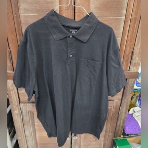 George Foreman Men's Short Sleeve Cotton Blsck Polo XL 46-48